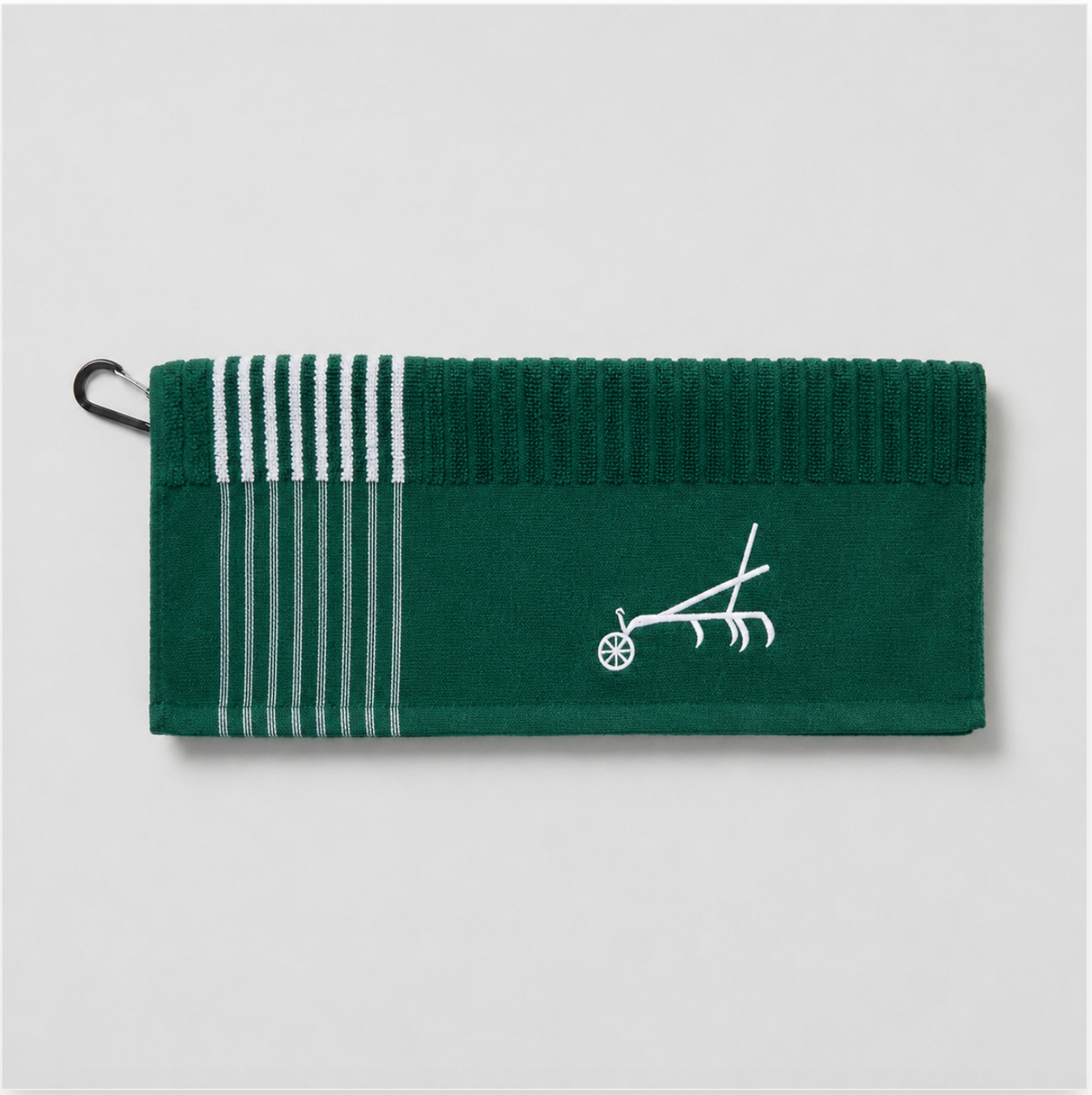 Mini Stripe Towel - The Farm - Hunter Green