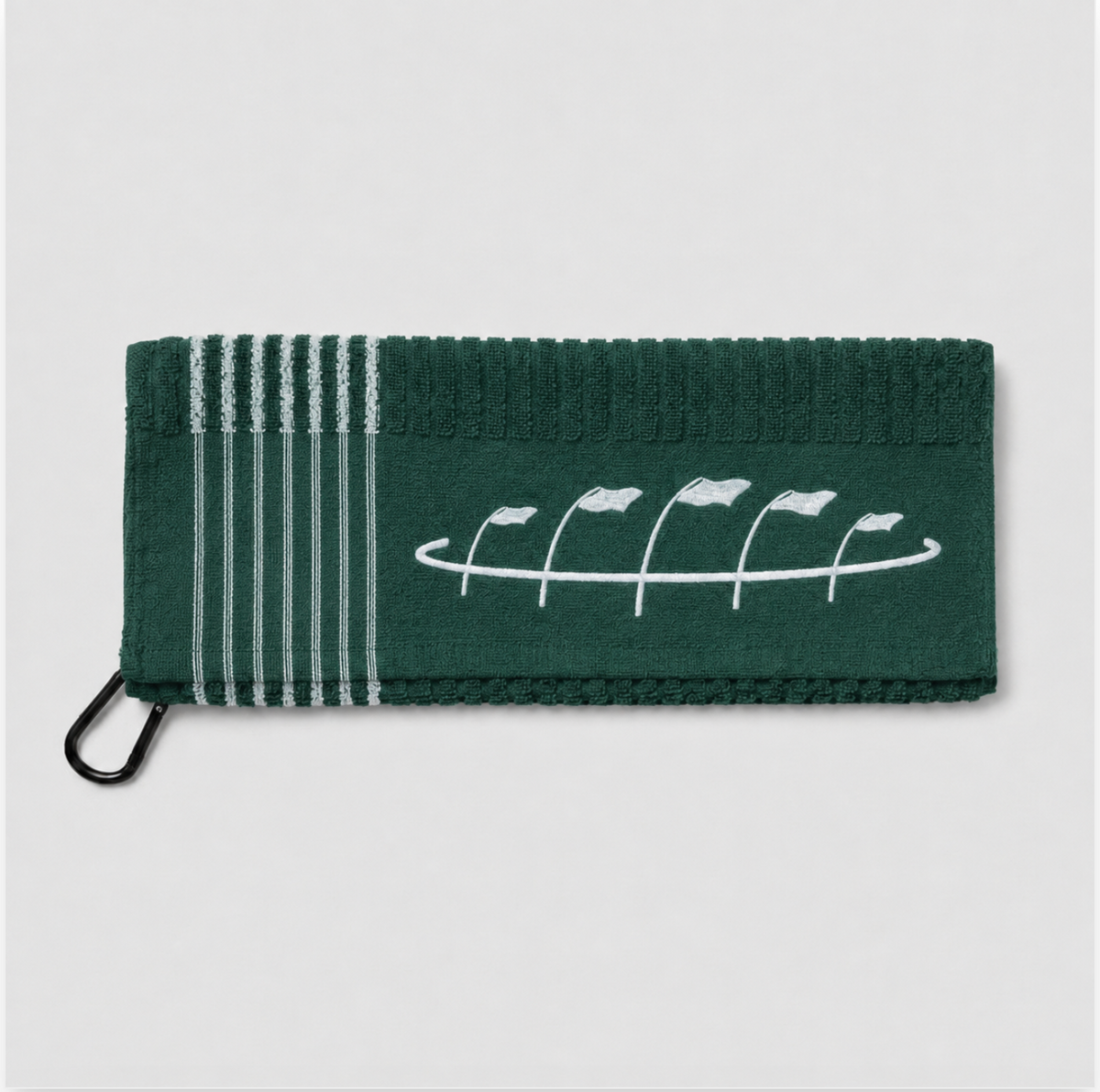 Mini Stripe Towel - The Track - Hunter Green