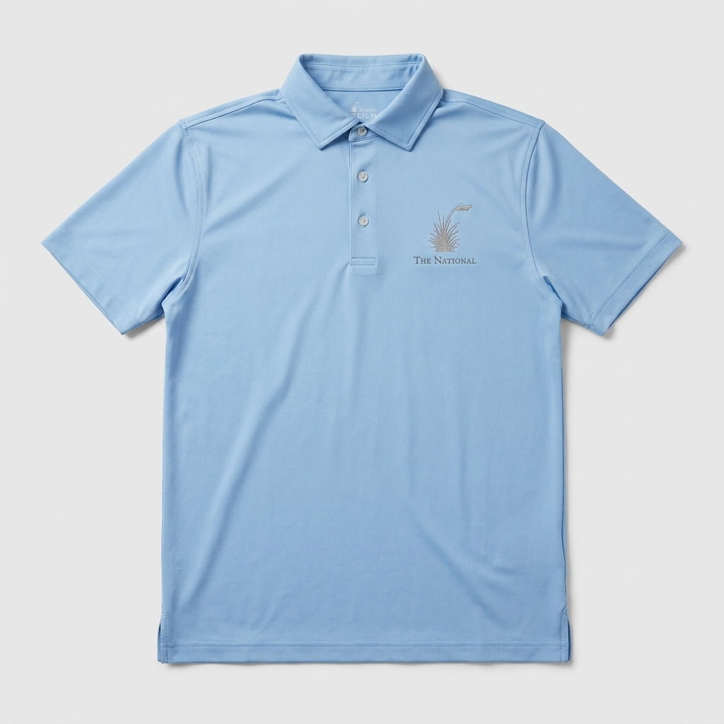 Men's Short Sleeve Polo - Light Blue