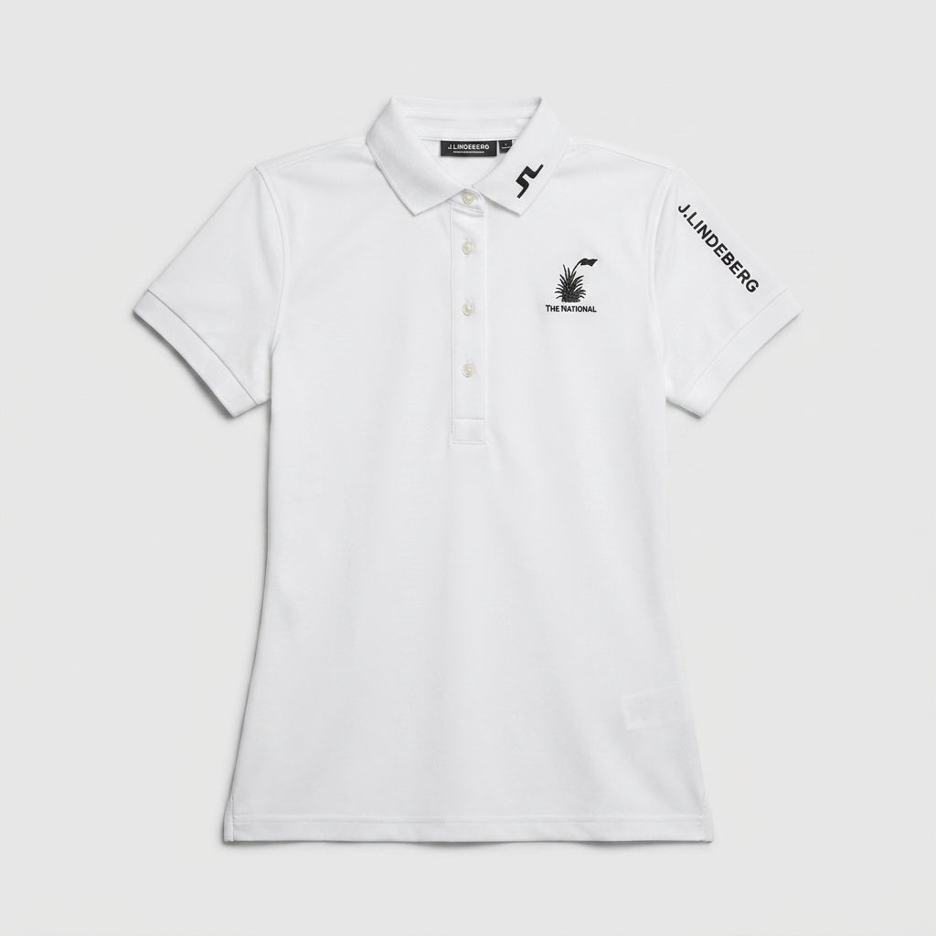 Women's J.Lindeberg Short Sleeve Polo - White