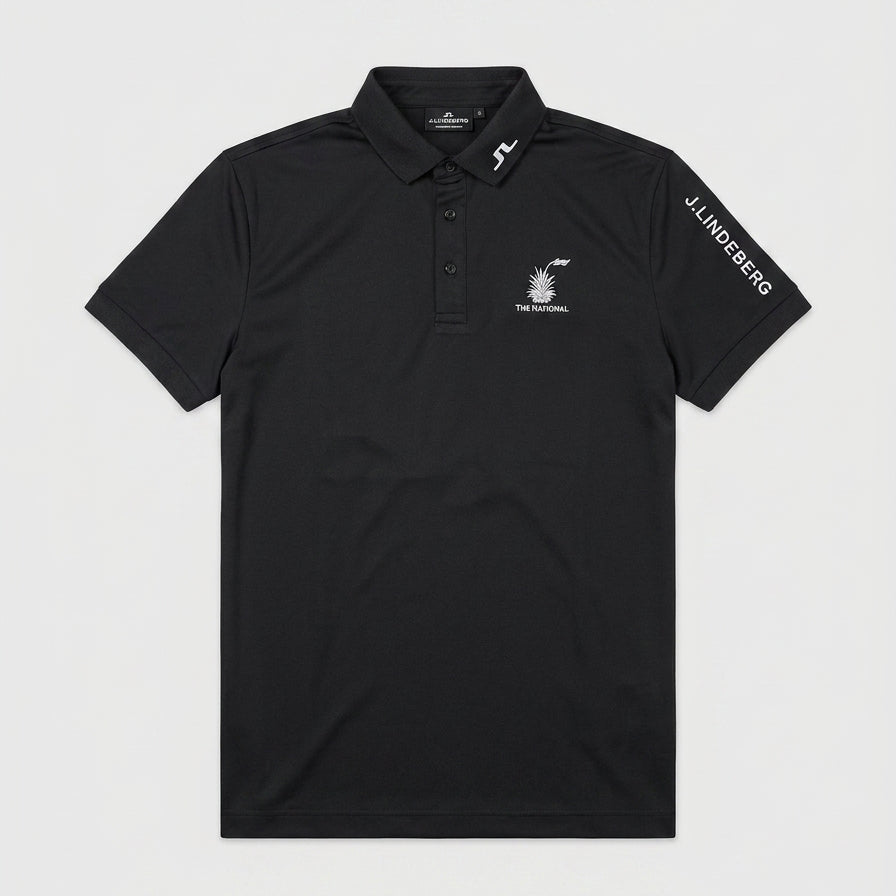 Men's J.Lindeberg Short Sleeve Polo - Black