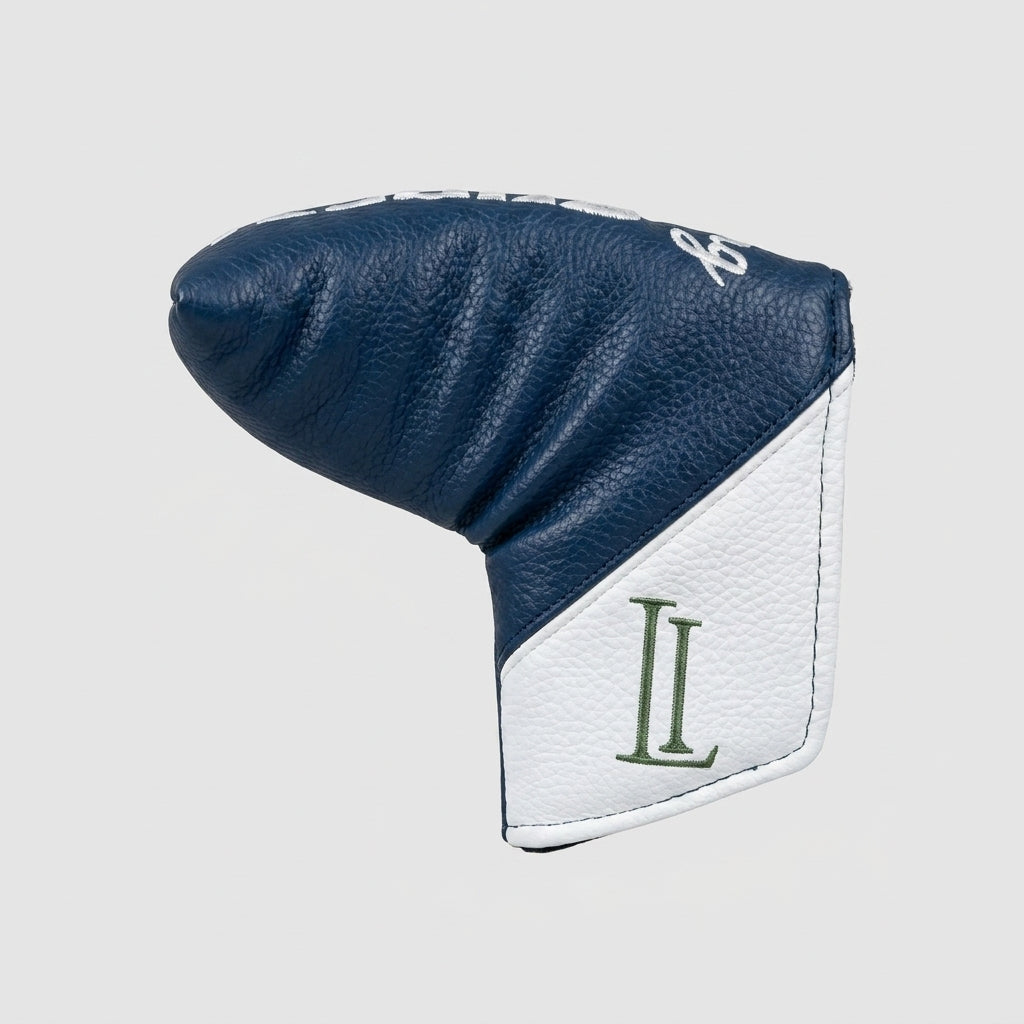 Premium White & Navy Headcovers - Putters (Blade & Mallet) Long Island
