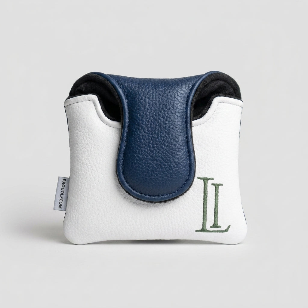 Premium White & Navy Headcovers - Putters (Blade & Mallet) Long Island