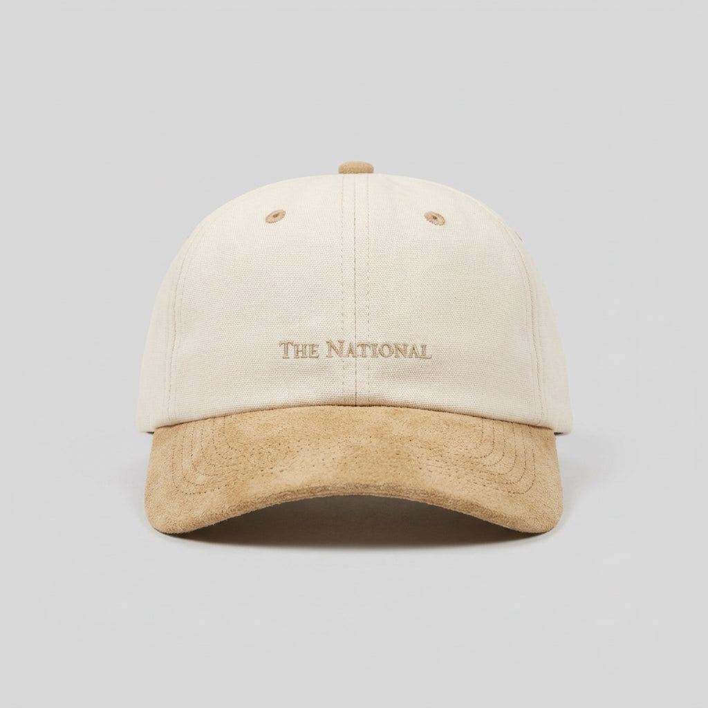 Cotton/Faux Suede - Cream & Tan