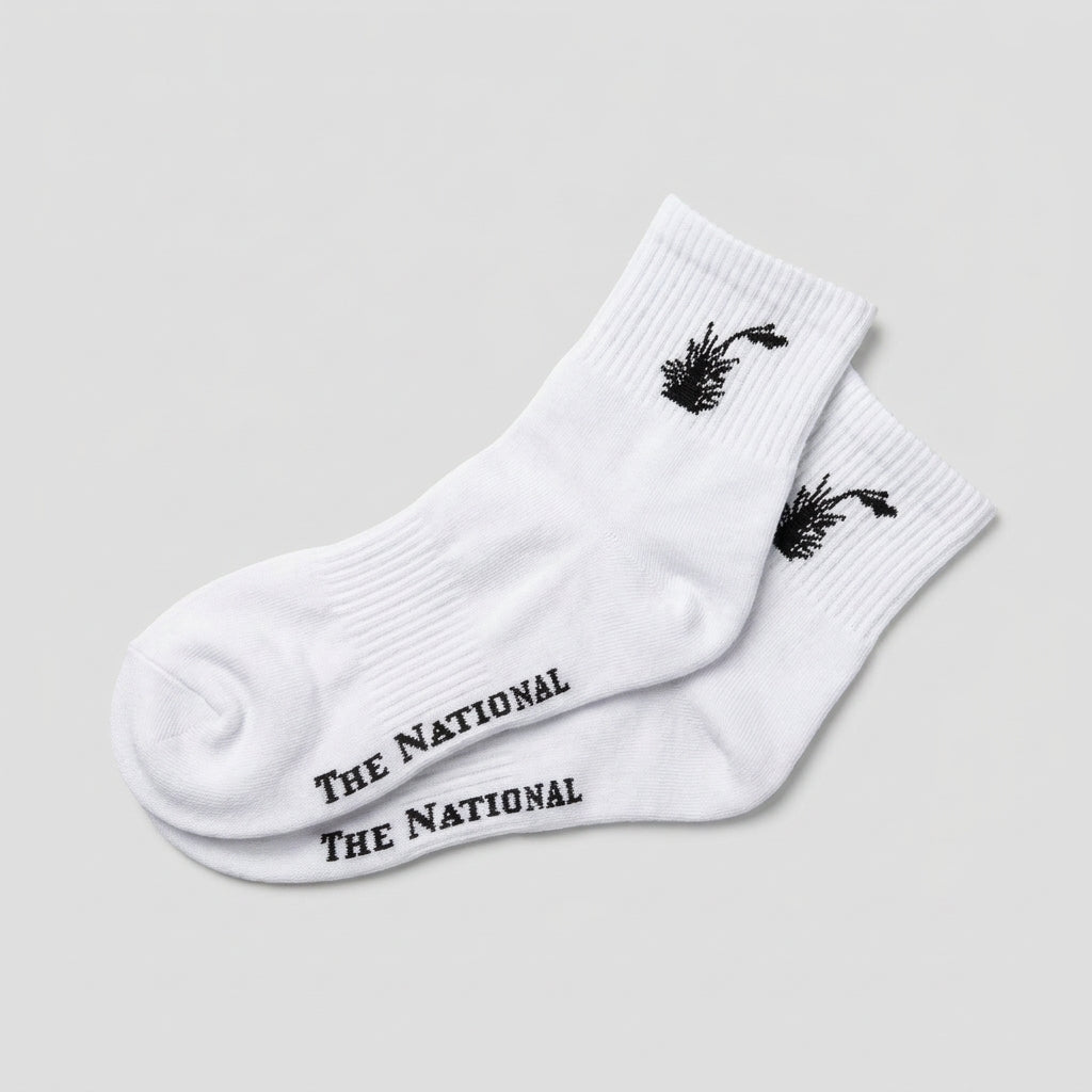 Cotton Crew Socks - White