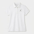 Women's Peter Millar Solid Performance Jersey Polo - White