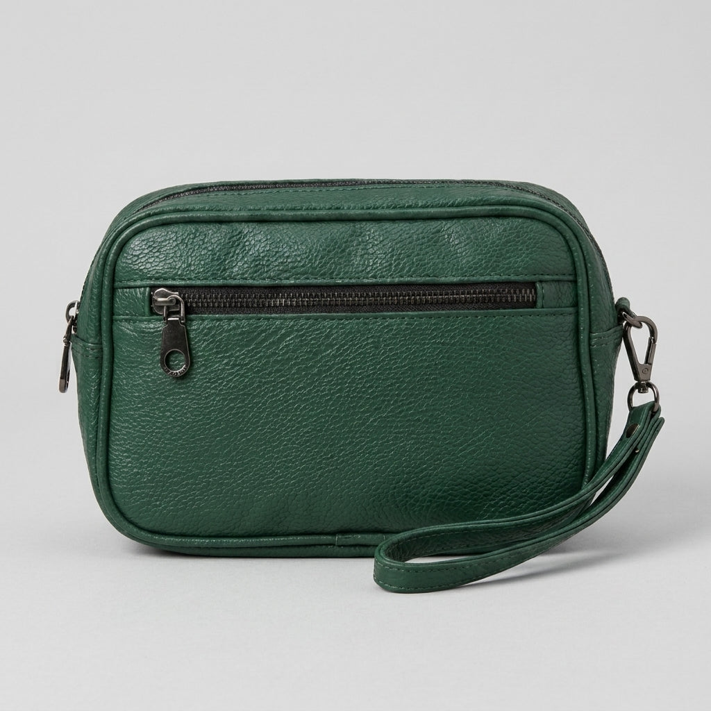 Accessories Bag - Double Zip - Hunter Green