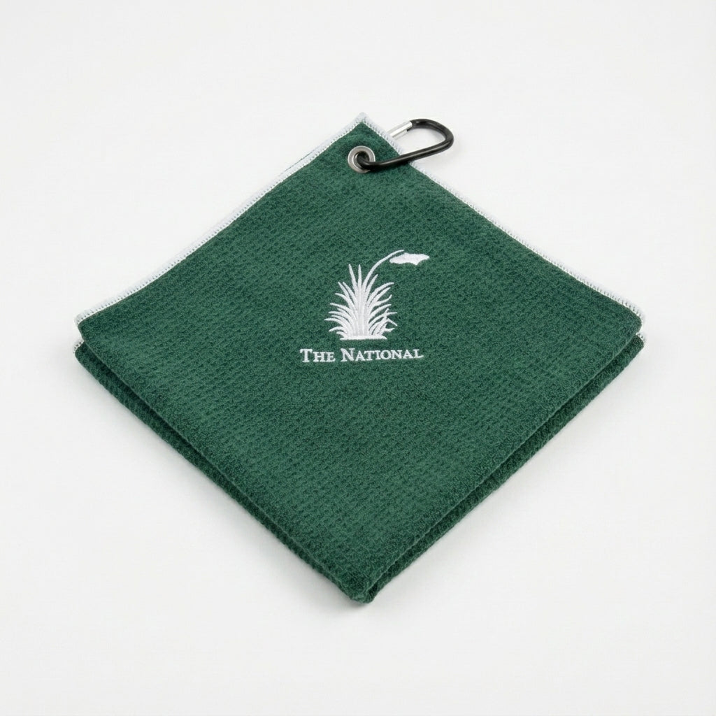Small Aqua Lock Logo Towel - Green