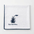 Large Aqua Lock Logo Towel - White