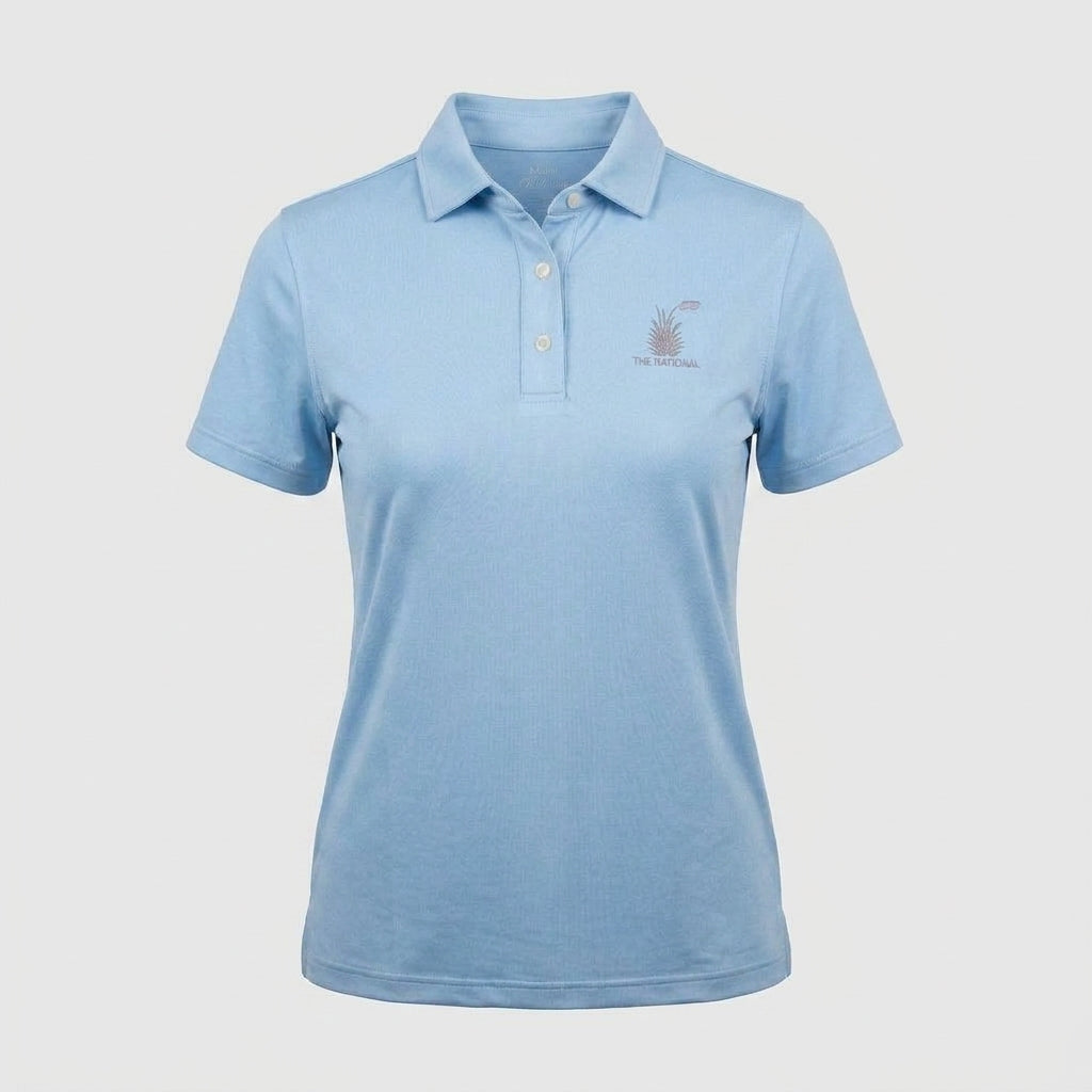 Women's Short Sleeve Polo - Light Blue