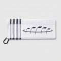 Mini Stripe Towel - The Track - White