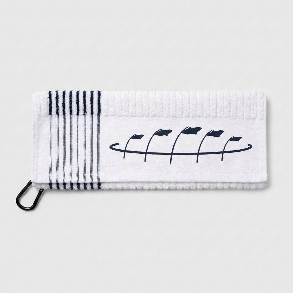 Mini Stripe Towel - The Track - White
