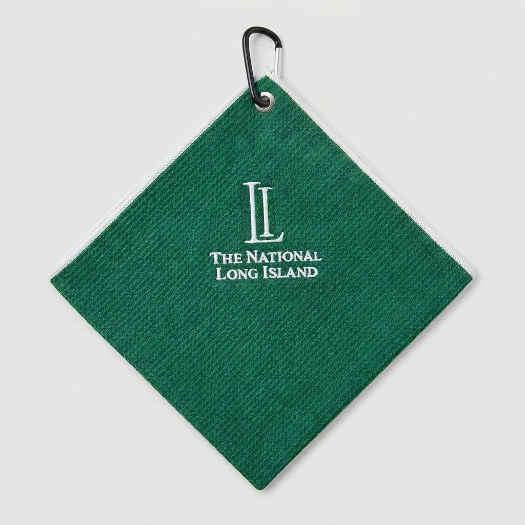 Small Aqua Lock Logo Towel - Green - Long Island