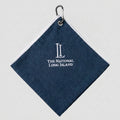Small Aqua Lock Logo Towel - Navy - Long Island