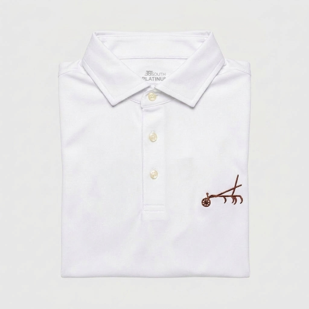 Men's Short Sleeve Polo - White - The Farm