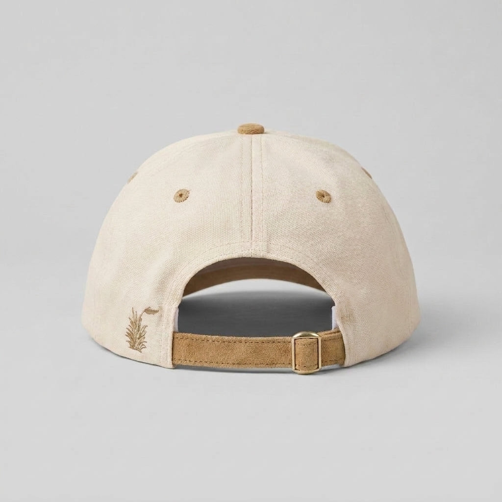 Cotton/Faux Suede - Cream & Tan