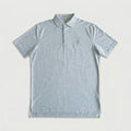 Men's Peter Millar Jubilee Performance Jersey Polo - Cottage Blue / White Stripe