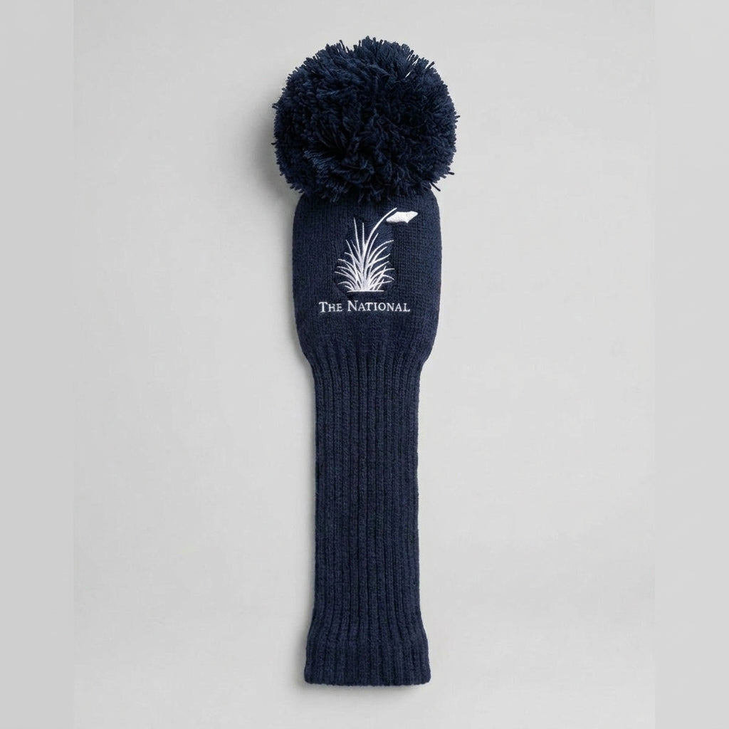 Premium Navy Pom Pom Headcover - Driver, Woods, Hybrids