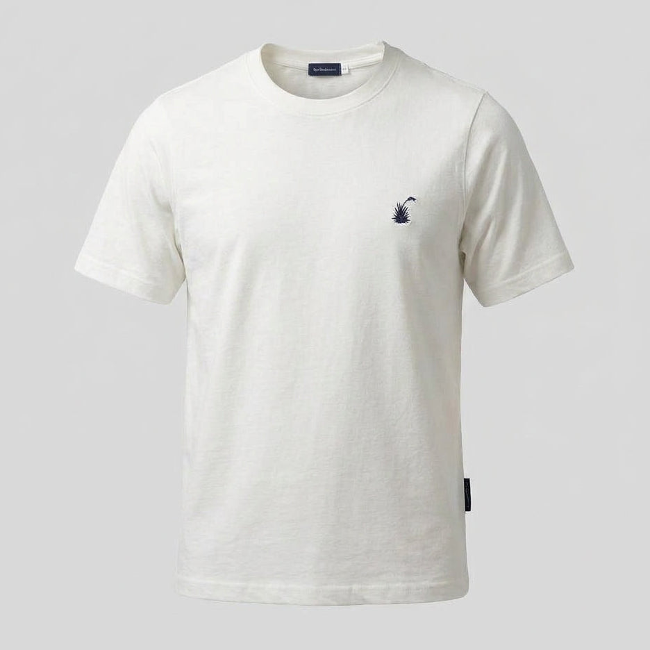 Crew Neck Cotton Tee - White