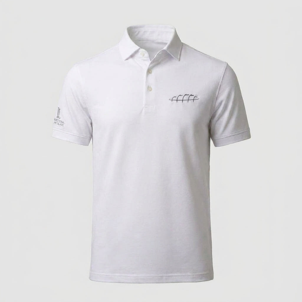 Men's Short Sleeve Polo - White - The Track