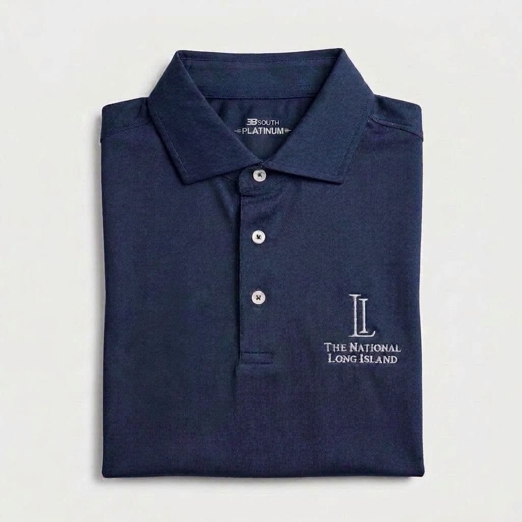 Men's Short Sleeve Polo - Navy - Long Island