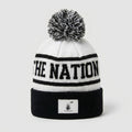 Pom Pom Beanie - Black and White