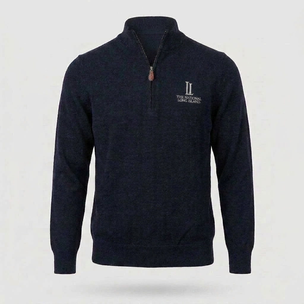 Men's Donald Ross Merino Wool Knit - Navy - Long Island