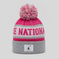 Pom Pom Beanie - Pink and White