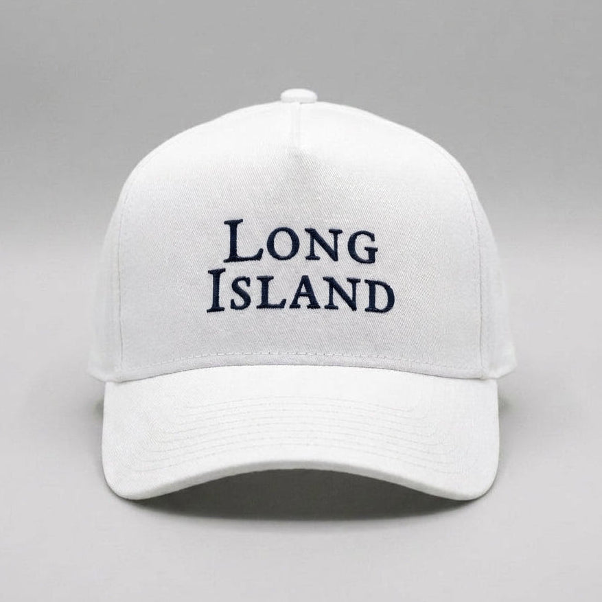 Premium Cotton Cap - White - Long Island