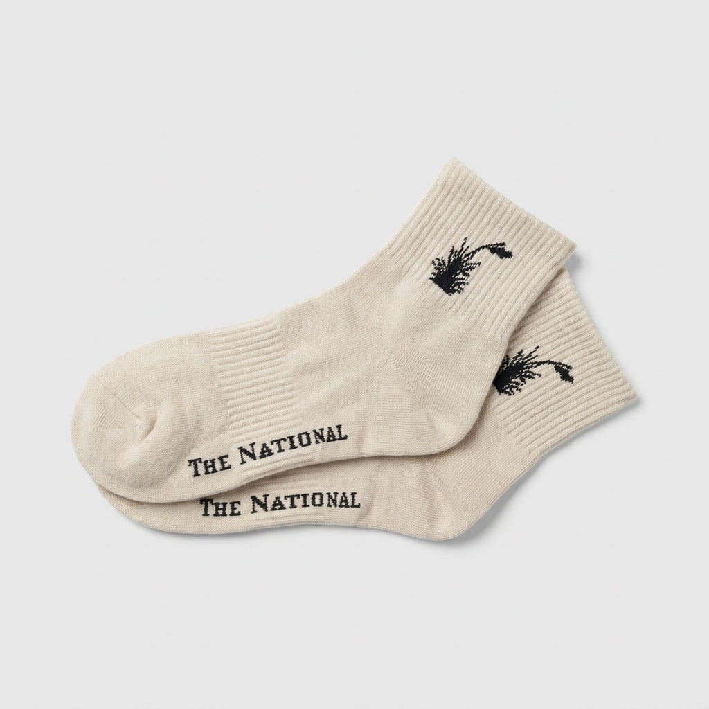 Cotton Crew Socks - Beige