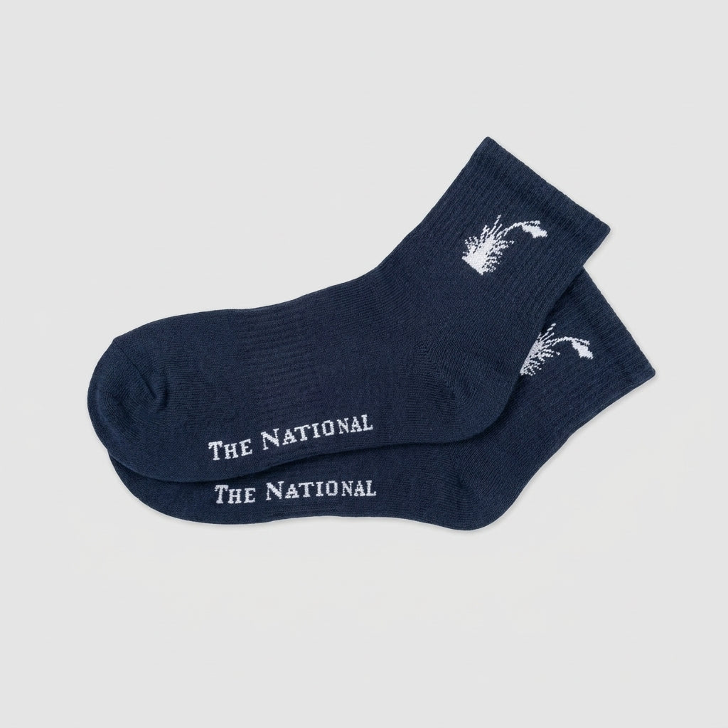 Cotton Crew Socks - Navy