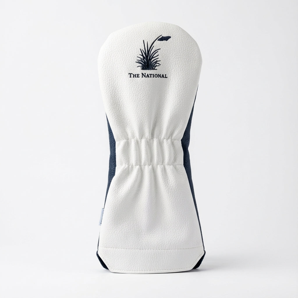 Premium White & Navy Headcovers - Driver, Woods, Hybrids