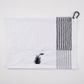 Mini Stripe Towel - White