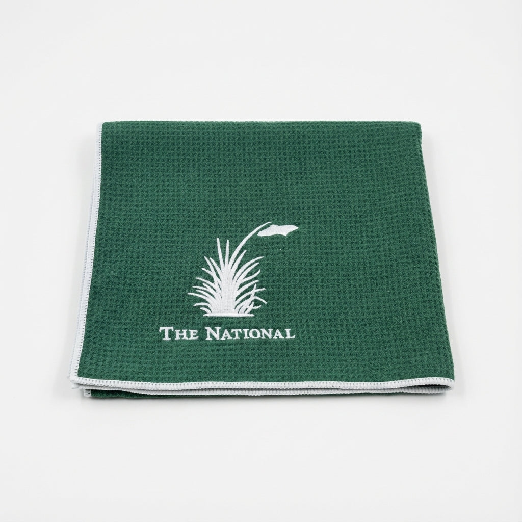 Large Aqua Lock Logo Towel - Green