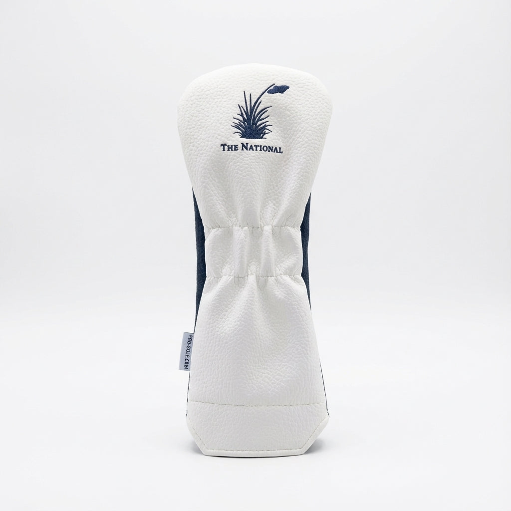 Premium White & Navy Headcovers - Driver, Woods, Hybrids