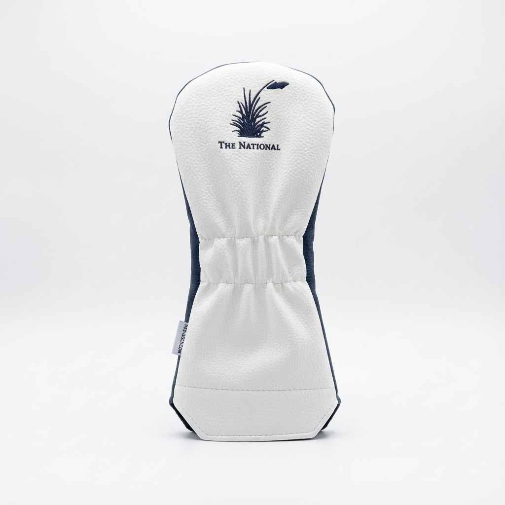 Premium White & Navy Headcovers - Driver, Woods, Hybrids