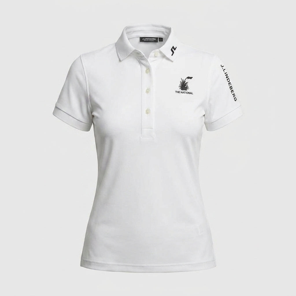 Women's J.Lindeberg Short Sleeve Polo - White